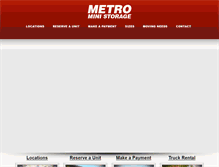 Tablet Screenshot of metroministorage.com